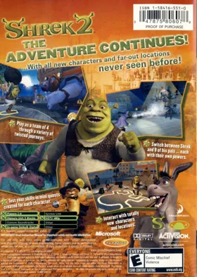 Shrek 2 (USA) box cover back